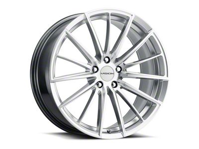 Vision Wheel Axis Hyper Silver Machined Wheel; 17x8; 38mm Offset (17-23 AWD Challenger)