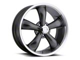 Vision Wheel Legend 5 Gunmetal Machined Wheel; 18x8.5; 10mm Offset (08-23 RWD Challenger, Excluding Widebody)