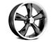 Vision Wheel Legend 5 Gunmetal Machined Wheel; 18x8.5 (09-23 RWD V6 Challenger)