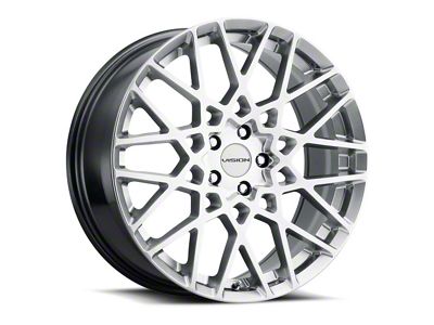 Vision Wheel Recoil Hyper Silver Wheel; 17x8; 38mm Offset (17-23 AWD Challenger)