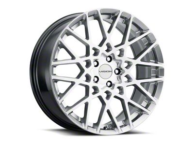 Vision Wheel Recoil Hyper Silver Wheel; 17x8 (17-23 AWD Challenger)