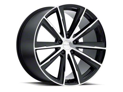 Vision Wheel Splinter Gloss Black Machined Wheel; 18x8.5 (08-23 RWD Challenger, Excluding Widebody)