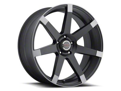 Vision Wheel Sultan Matte Black with Anthracite Spoke Wheel; 22x9.5; 15mm Offset (08-23 RWD Challenger, Excluding Widebody)