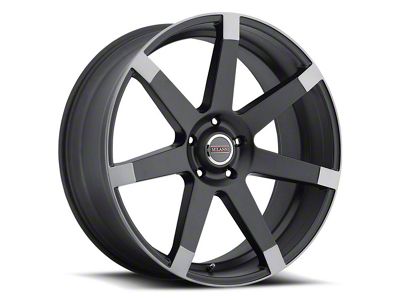Vision Wheel Sultan Matte Black with Anthracite Spoke Wheel; 22x9.5 (08-23 RWD Challenger, Excluding Widebody)