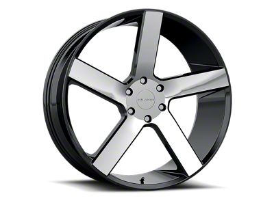 Vision Wheel Switchback Gloss Black Machined Wheel; 20x9; 15mm Offset (08-23 RWD Challenger, Excluding Widebody)