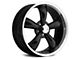 Vision Wheel Legend 5 Gloss Black Machined Wheel; 22x9.5 (11-23 RWD Charger, Excluding Widebody)