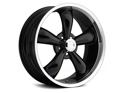 Vision Wheel Legend 5 Gloss Black Machined Wheel; 22x9.5 (11-23 RWD Charger, Excluding Widebody)