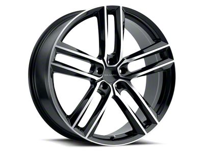 Vision Wheel Clutch Gloss Black Machined Wheel; 20x9; 20mm Offset (11-23 RWD Charger, Excluding Widebody)
