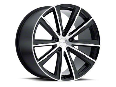 Vision Wheel Splinter Gloss Black Machined Wheel; 18x8.5; 32mm Offset (11-23 AWD Charger)