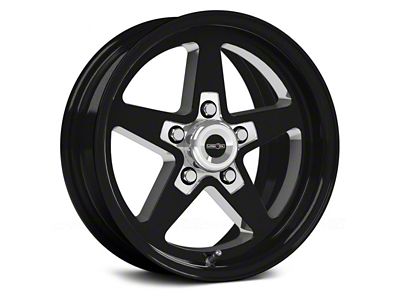 Vision Wheel Sport Star II Gloss Black Milled Wheel; Front Only; 17x4.5; -24mm Offset (11-23 RWD Charger, Excluding SRT & Widebody)