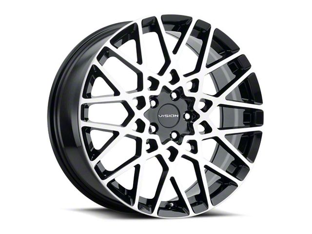 Vision Wheel Recoil Gloss Black Machined Wheel; 18x8 (21-24 Mustang Mach-E, Excluding GT)