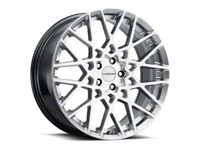 Vision Wheel Recoil Hyper Silver Wheel; 20x8.5; 35mm Offset (21-25 Mustang Mach-E)