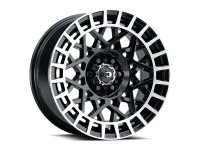 Vision Wheel Savage Gloss Black with Machined Lip Wheel; 18x8; 40mm Offset (21-25 Mustang Mach-E, Excluding GT)