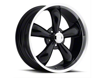 Vision Wheel Legend 5 Gloss Black Machined Wheel; 18x9.5 (99-04 Mustang)