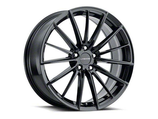 Vision Wheel Axis Gloss Black Wheel; 20x8.5 (15-23 Mustang GT, EcoBoost, V6)