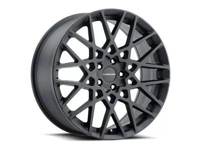 Vision Wheel Recoil Satin Black Wheel; 20x8.5 (15-23 Mustang GT, EcoBoost, V6)