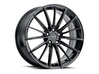 Vision Wheel Axis Gloss Black Wheel; 16x7.5; 34mm Offset (99-04 Mustang GT, V6)