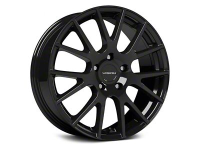 Vision Wheel Hellion Gloss Black Wheel; 16x7; 38mm Offset (94-98 Mustang)