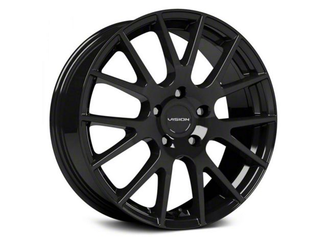 Vision Wheel Hellion Gloss Black Wheel; 18x8 (94-98 Mustang)