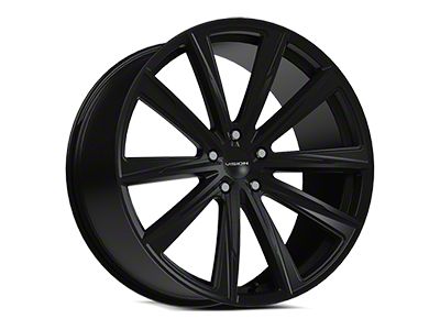 Vision Wheel Splinter Satin Black Wheel; 18x8.5; 32mm Offset (24-26 Mustang EcoBoost w/o Performance Pack)