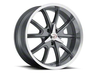 Vision Wheel Torque Gunmetal Machined Wheel; 18x8.5; 20mm Offset (94-98 Mustang)