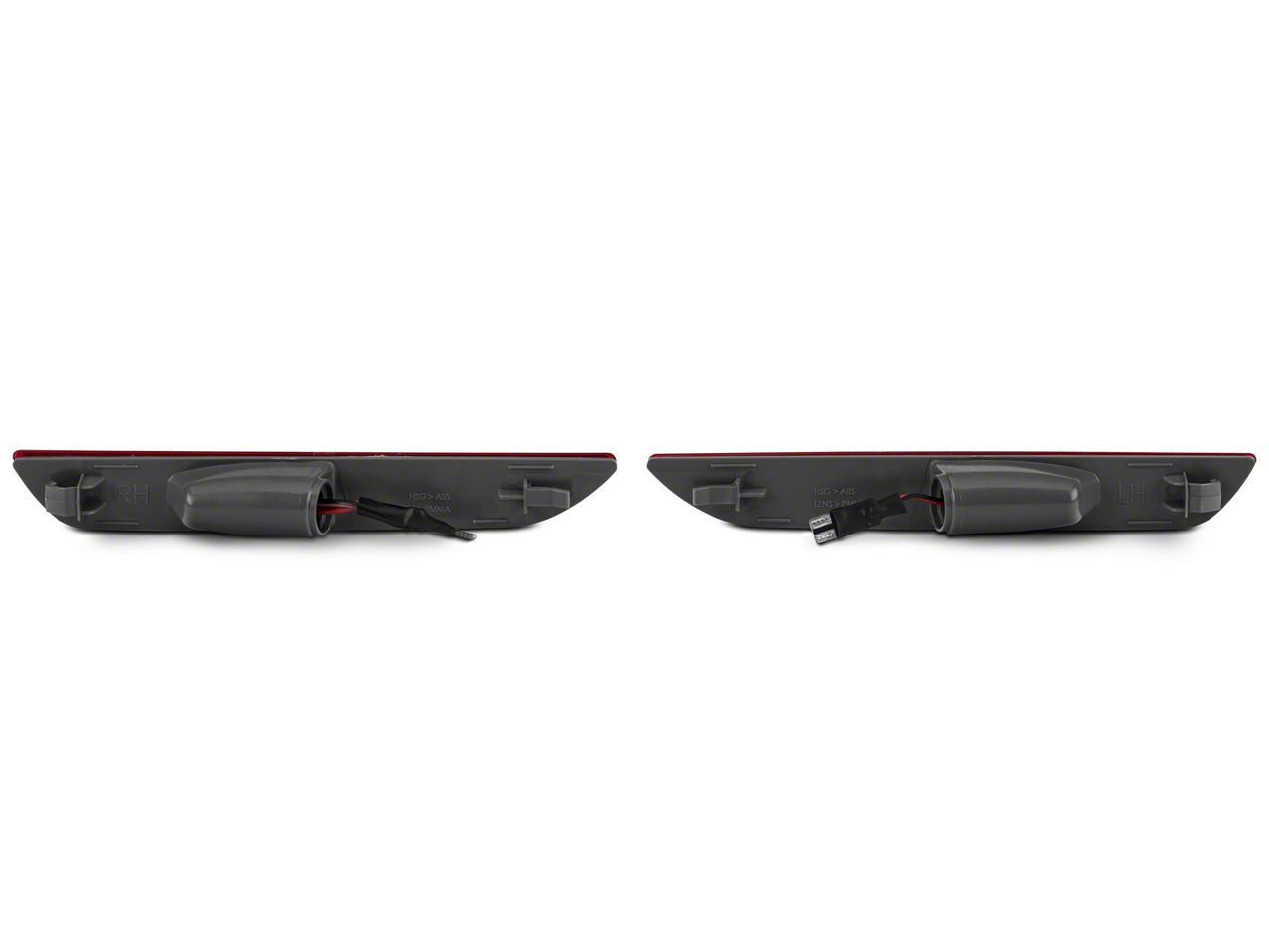 Raxiom Mustang Axial Series LED Side Marker Lights; Rear; Red