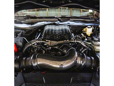 VMP Performance Intake Tube for VMP/Whipple Stage 2 Supercharger; Carbon Fiber (24-25 Mustang GT, Dark Horse)