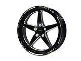 VMS Racing V-Star Gloss Black Milled Wheel; Front Only; 18x5; -25mm Offset (10-15 Camaro, Excluding Z/28)
