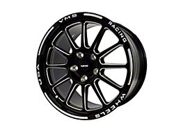 VMS Racing Black Hawk Gloss Black Milled Wheel; Rear Only; 17x10; 54mm Offset (10-14 Mustang)