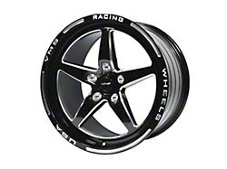 VMS Racing V-Star Gloss Black Milled Wheel; Rear Only; 17x11; 2mm Offset (18-23 Challenger Widebody)