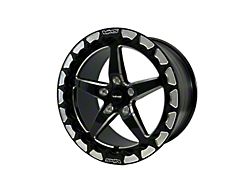 VMS Racing V-Star Gloss Black Milled Wheel; Rear Only; 17x10; 44mm Offset (06-13 Corvette C6 Grand Sport, Z06)