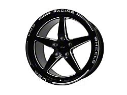 VMS Racing V-Star Gloss Black Milled Wheel; Rear Only; 18x10.5; 48mm Offset (20-26 Corvette C8 Stingray)
