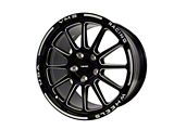 VMS Racing Black Hawk Gloss Black Milled Wheel; Rear Only; 17x10; 54mm Offset (24-26 Mustang GT w/o Performance Pack, EcoBoost)