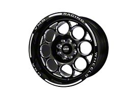 VMS Racing Modulo Gloss Black Milled Wheel; Rear Only; 15x10; 20mm Offset (79-93 Mustang, Excluding Cobra)