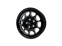 VMS Racing Phone Dial Gloss Black Milled Wheel; Front Only; 15x3.5; -13mm Offset (79-93 Mustang w/ 5-Lug Conversion)