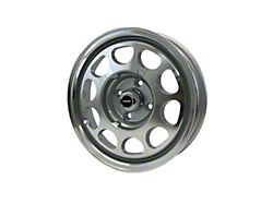 VMS Racing Phone Dial Gloss Silver Milled Wheel; Front Only; 15x3.5; -13mm Offset (79-93 Mustang, Excluding Cobra)