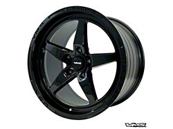 VMS Racing V-Star Gloss Black Wheel; Rear Only; 17x10; 54mm Offset (24-26 Mustang GT w/o Performance Pack, EcoBoost)