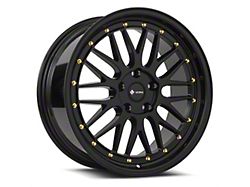 Vors VR8 Gloss Black Wheel; 17x8; 35mm Offset (99-04 Mustang GT, V6)