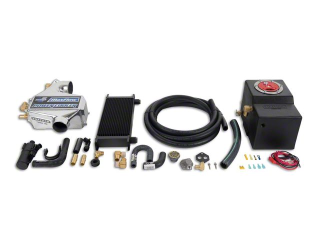Vortech Air-to-Water Charge Cooler Upgrade Kit; Polished Finish (86-93 5.0L Mustang)