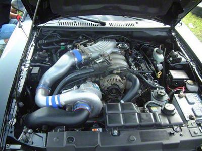 Vortech V-2 Ti-Trim Supercharger Tuner Kit; Satin Finish (2001 Mustang Bullitt)