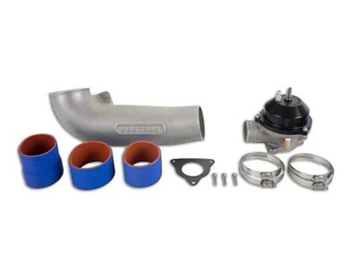 Vortech Race Discharge Assembly with Mondo Bypass Valve; Satin Finish (86-93 5.0L Mustang)