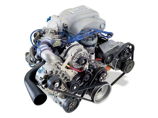 Vortech V-1 H/D Ti-Trim Supercharger Kit; Satin Finish (94-95 5.0L Mustang)