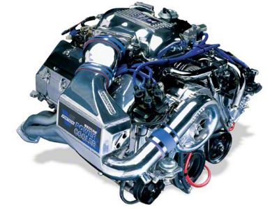Vortech V-1 H/D Ti-Trim Supercharger Tuner Kit with Charge Cooler; Satin Finish (96-98 Mustang Cobra)