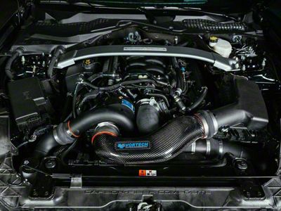 Vortech V-3 SCi-Trim Supercharger Tuner Kit with Charge Cooler; Black Finish (15-19 Mustang GT350)