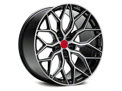 Vossen HF2 Brushed Gloss Black Wheel; Rear Only; 20x10.5 (10-15 Camaro)