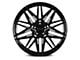 Vossen HF7 Gloss Black Wheel; Rear Only; 20x10.5 (10-15 Camaro)