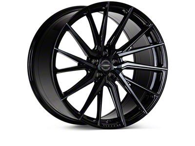 Vossen HF-4T Deep Tinted Gloss Black Wheel; Right Directional; Rear Only; 21x12; 52mm Offset (10-15 Camaro)