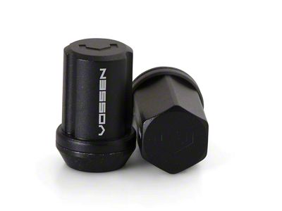 Vossen Black Lug Nuts; M14 x 1.5; Set of 20 (20-25 Corvette C8)