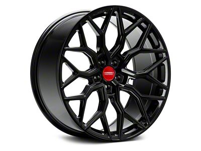 Vossen HF2 Gloss Black Wheel; Front Only; 19x8.5 (20-24 Corvette C8, Excluding Z06)