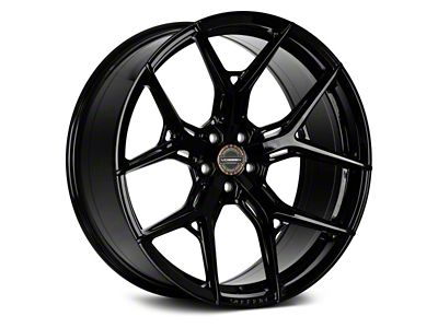 Vossen HF5 Gloss Black Wheel; Front Only; 19x8.5 (20-24 Corvette C8, Excluding Z06)